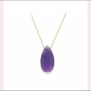 AMELIA ROSE DESIGN Gold Plate Amethyst ss Necklace